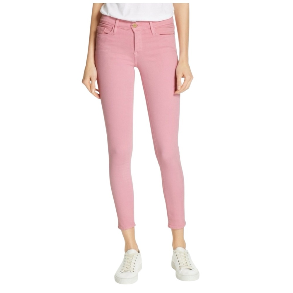 Frame Denim Women's Le Skinny de Jeanne Pink Bloom Size 25